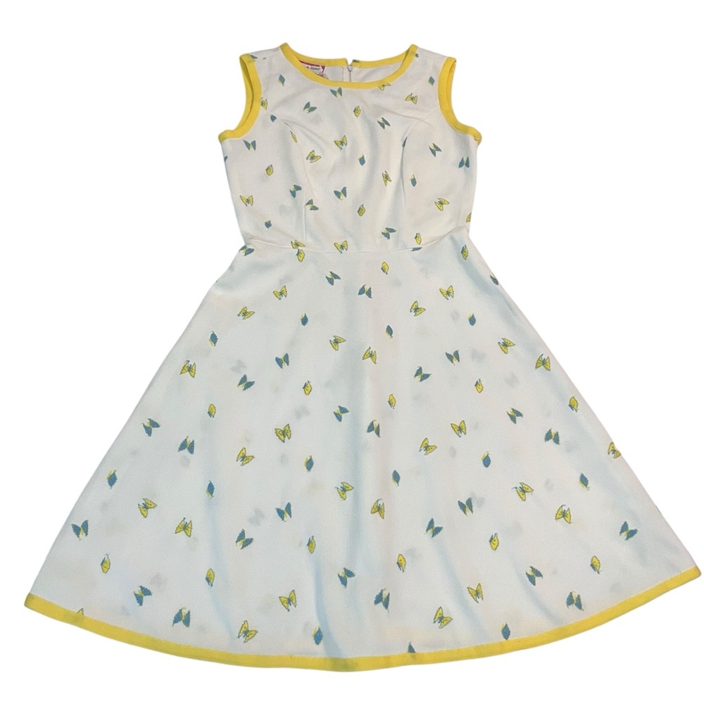 Vintage Moody Street Barnsville‎ Fit and Flare Dress Size 8 Butterfly Print